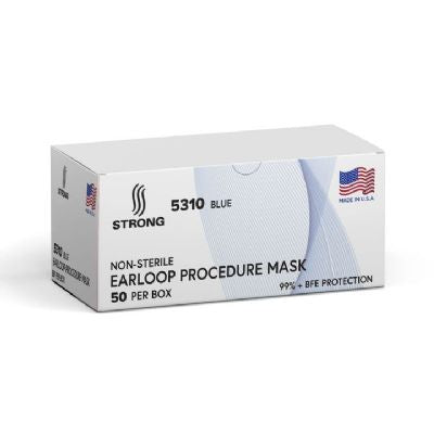 Non-sterile Earloop Surgical Mask - ASTM F2100 Level 3, FREE shipping on 6+ cases