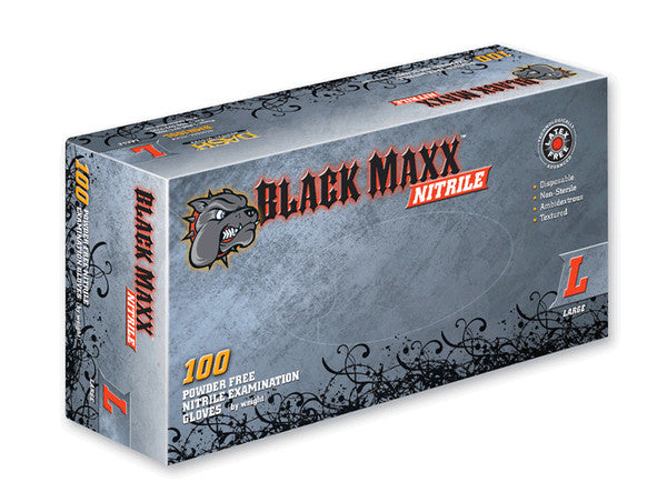 Limited Stock - Black Maxx 5.3 mil Nitrile Gloves.  Tested against Fentanyl.   SM - XXL